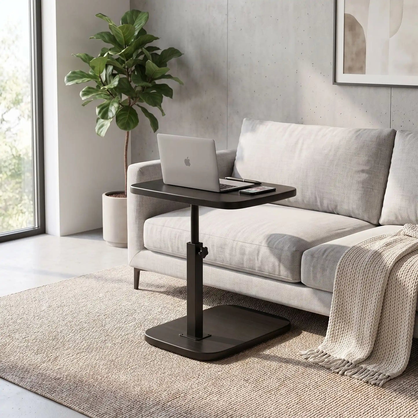 table d'appoint noir droit