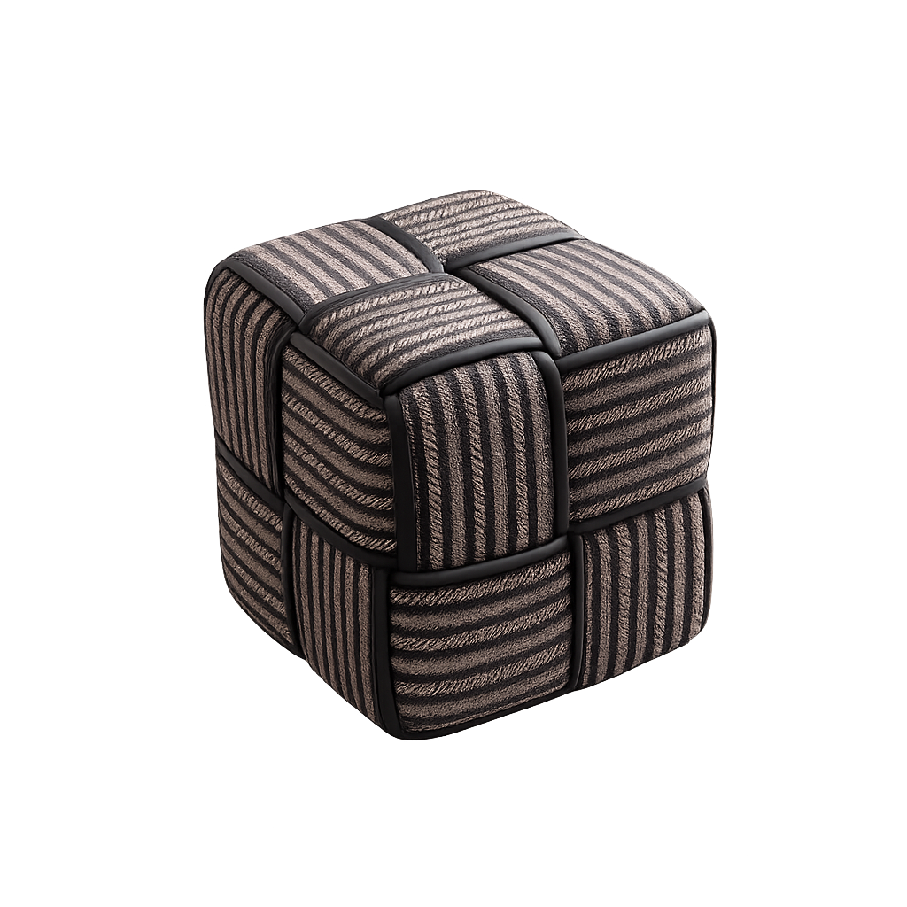 Pouf tabouret tisse repose pieds canyon