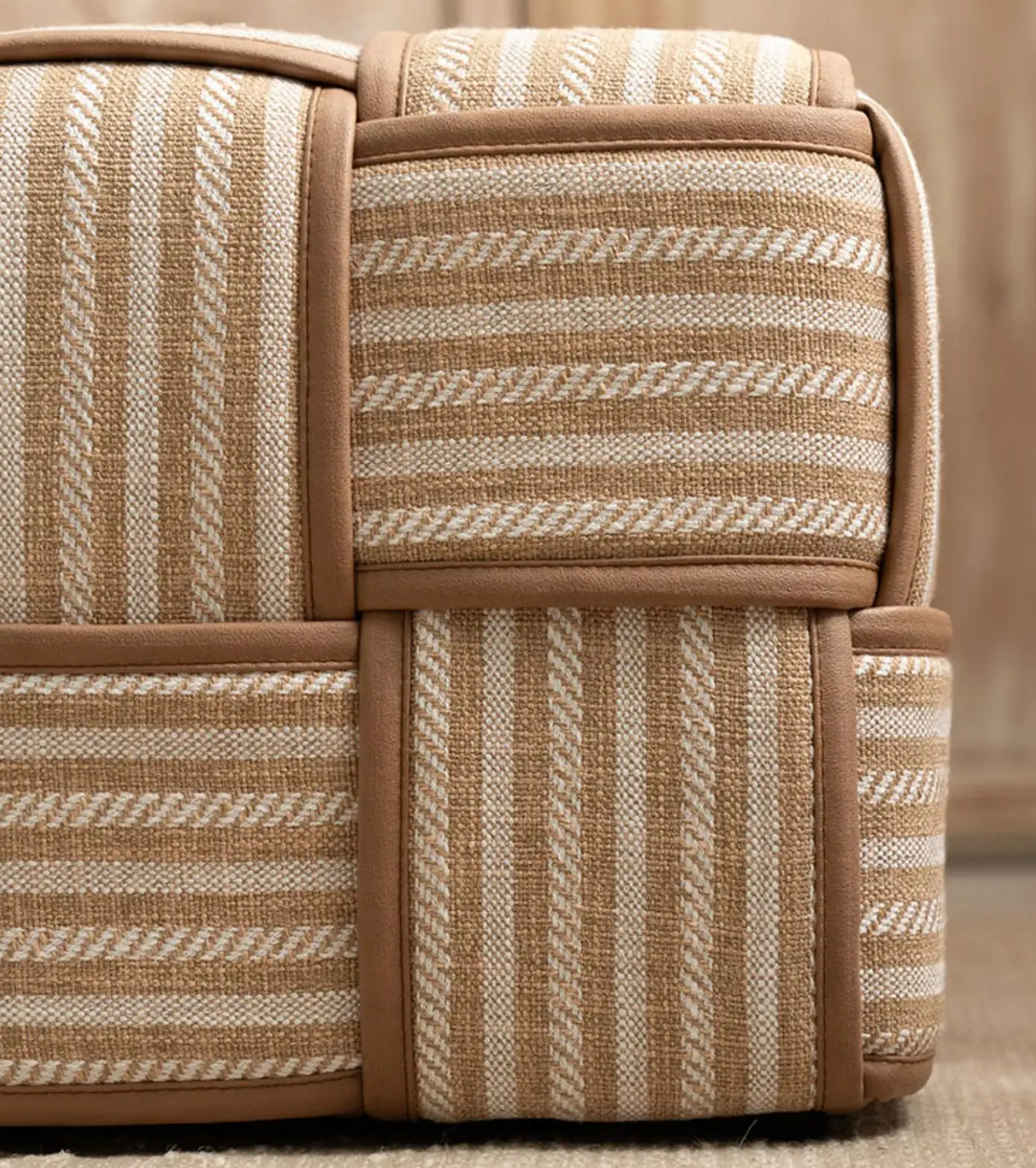 Pouf tabouret tisse repose pieds fabrication