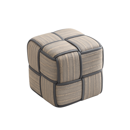 Pouf tabouret tissé repose-pieds | Artisanal
