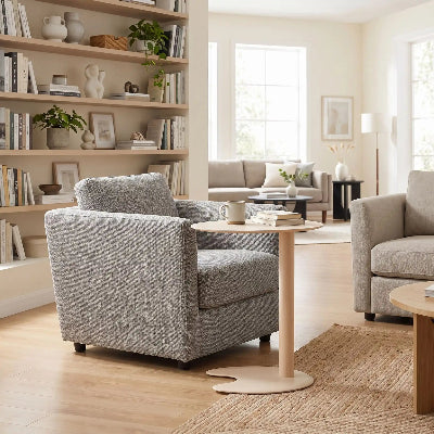 bout de canape bois massif cantilever naturel studio deux fauteuil
