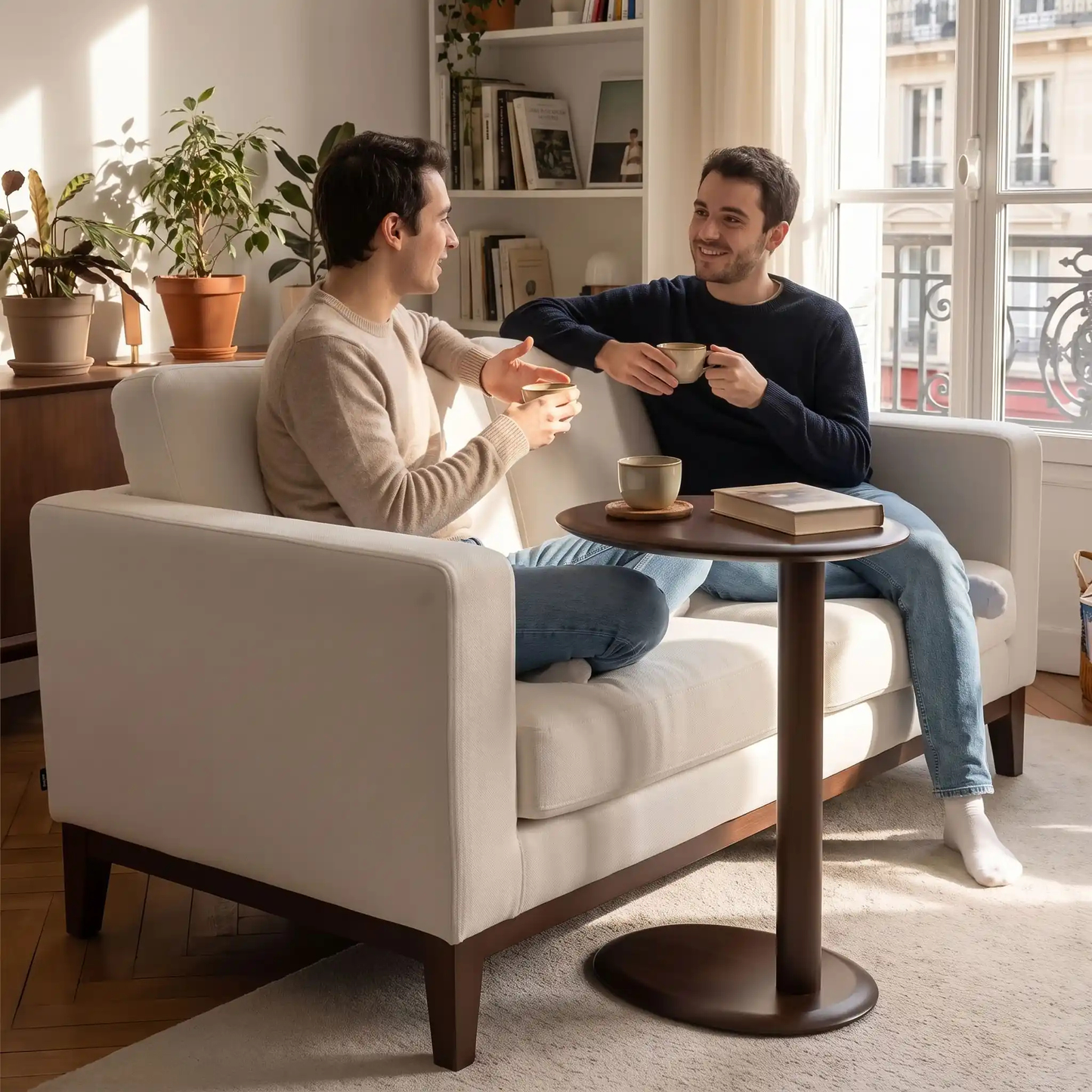 bout de canapé bois massif studio discute café