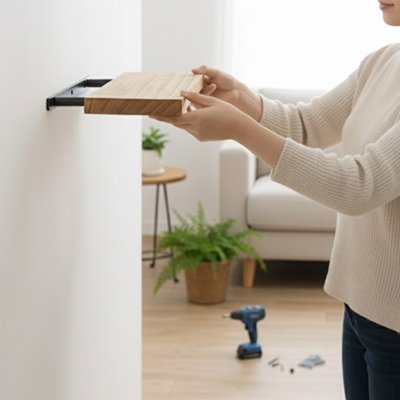 Etagere bois installation