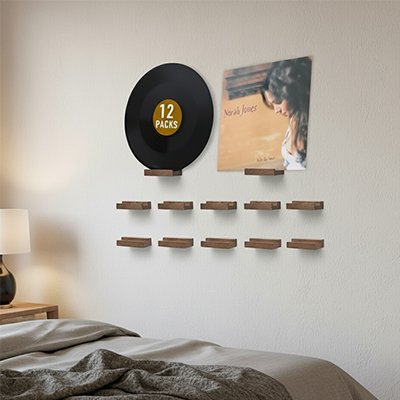 Etagere murale bois 33 tours