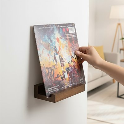 Etagere murale bois album