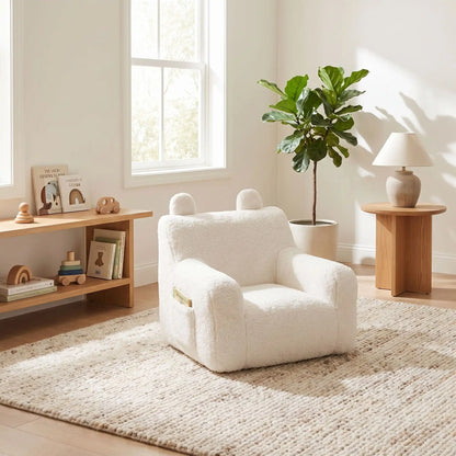 pouf enfant blanc