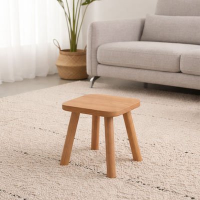 Tabouret bois​ salon