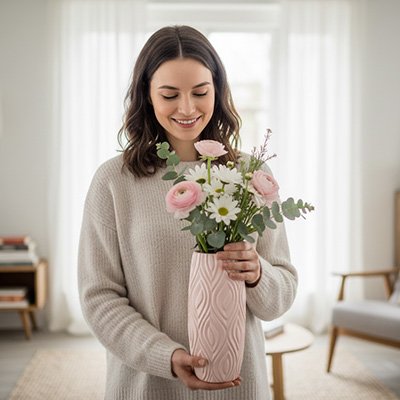 Vase rose